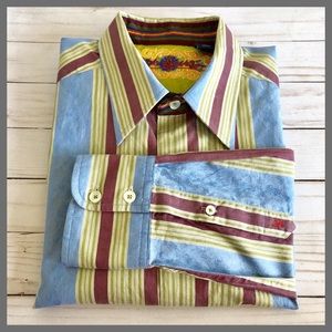 Robert Graham Floral Embroidered Shirt Size L